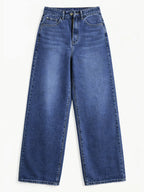 Women’s High-Waisted Wide Leg Jeans – Stretchy Straight Fit Casual Denim