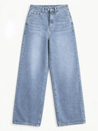 Women’s High-Waisted Wide Leg Jeans – Stretchy Straight Fit Casual Denim