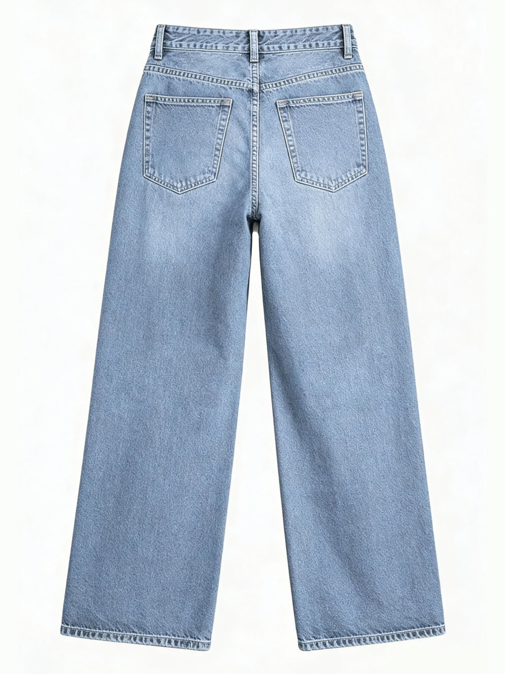 Women’s High-Waisted Wide Leg Jeans – Stretchy Straight Fit Casual Denim
