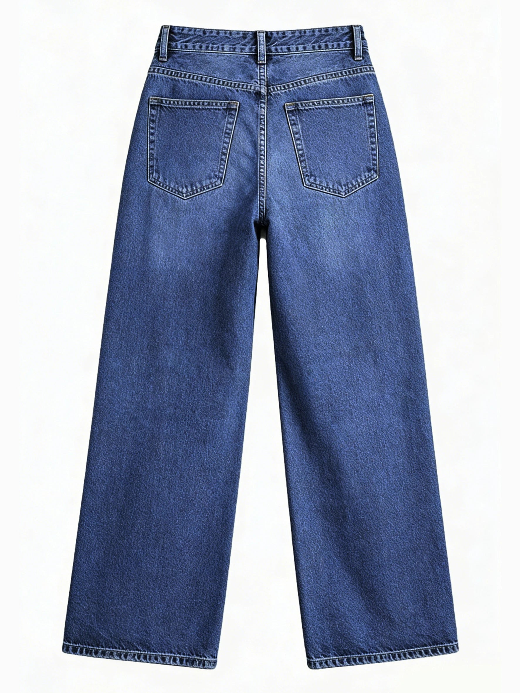 Women’s High-Waisted Wide Leg Jeans – Stretchy Straight Fit Casual Denim