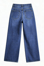 Women’s High-Waisted Wide Leg Jeans – Stretchy Straight Fit Casual Denim